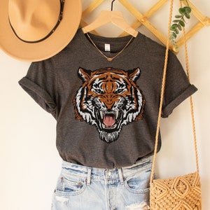 Vintage Tiger Shirt | Tiger Face Shirt | Tiger Shirt | Tiger Face Tee | Animal Shirts for Women | Tiger Tshirt | Tiger Graphic Tee