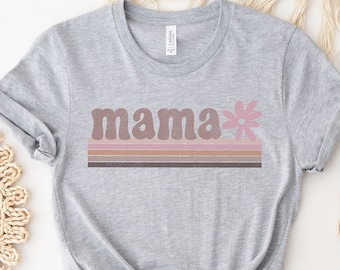 Retro Mama Shirt | Floral Mama Shirt | Retro Mothers Day Shirt | Retro Mama T-Shirt | Retro Mom Shirt | Mothers Day Gift for Mom Shirt
