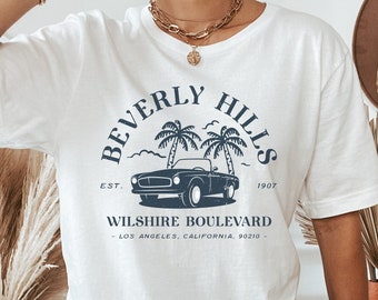 Beverly Hills Shirt | Beverly Hills 90210 | 90210 Tshirt | Vintage Beverly Hills Shirt | Vintage Car Shirt | California Shirt Gift
