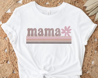 Retro Mama Shirt | Floral Mama Shirt | Retro Mothers Day Shirt | Retro Mama T-Shirt | Retro Mom Shirt | Mothers Day Gift for Mom Shirt