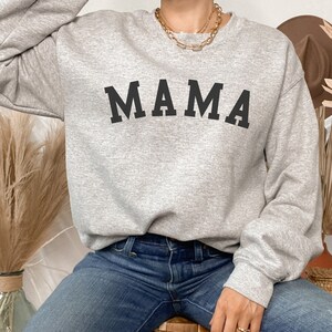 Mama Crewneck Sweatshirt | College Style Mama Shirt | Mama Sweater | Mama Crewneck | Mama Sweatshirt Gift for Mom