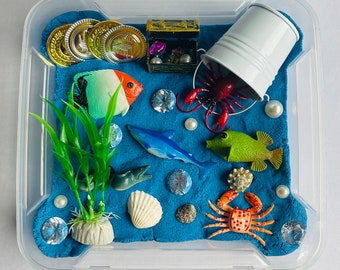 Ocean Kinetic Sand Bin