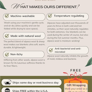 a poster with a description of what makes ours different