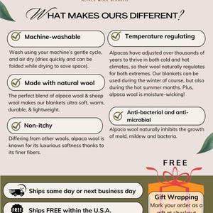 a poster with a description of what makes ours different