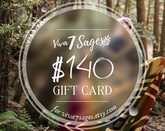 Gift Card for 140 Dollars (USD) at Viva7Sages on Etsy - Digital Gift Card - Sent to you as a PDF - Alpaca Blanket Gift Card - Viva7Sages