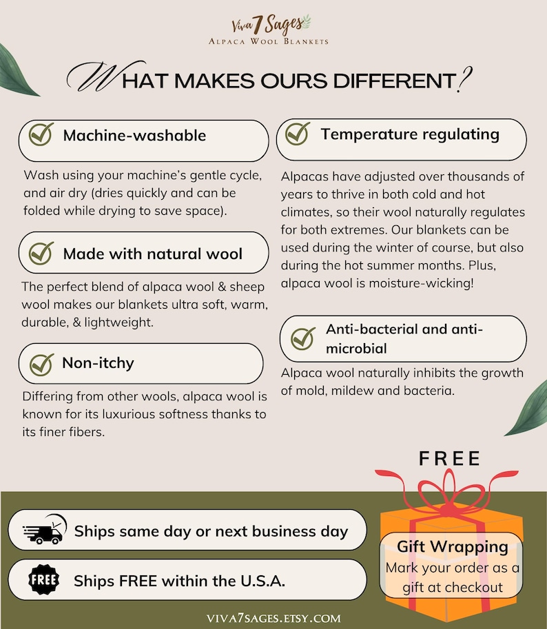 a poster with a description of what makes ours different