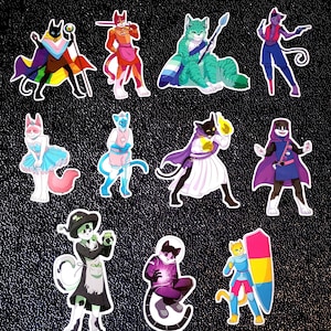 Fantasy Pride kattenstickers, viynl lgbtq Pride sticker sticker, leuk cadeau voor queer vrienden, familie en furries!