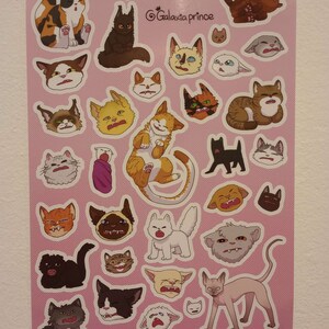 Horrible Wee Beasties: scrungy cat face A5 stickersheet image 4