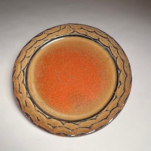 Stoneware plate, 10 inches diameter, handmade