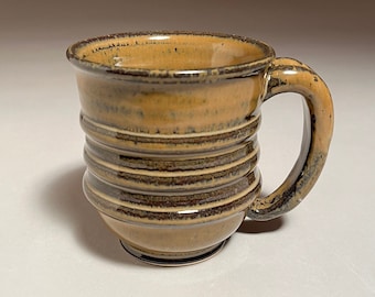 Mug, 9 ounce, handmade stoneware