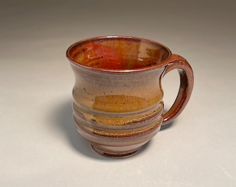 Mug, 14 ounces, red glazed stoneware