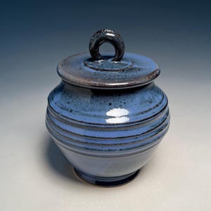 Covered Jar - 6&quot; high, 5&quot; wide, handmade stoneware