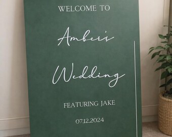 Reversible Wedding Welcome Sign | Hand Painted Double Sided Wedding Sign | After Party Sign | Custom Wedding Board | A1 A2 A3 A4 Sizes | MDF