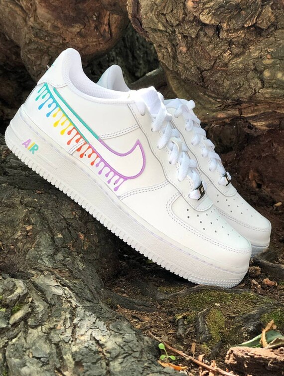 rainbow drip air force 1
