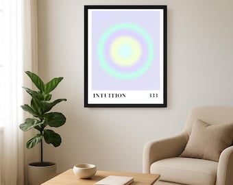 Purple Aura Space Art Poster – Galaxy Wall Print – Celestial Home Décor – Modern Space Art Print