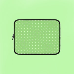 Funda para portátil personalizada con lunares verdes, fundas para portátiles, funda para Macbook, funda para portátil de 13 pulgadas, funda para portátil linda, funda para MacBook de 13&quot;
