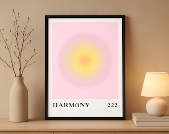Pink Aura Poster – Minimalist Pink Wall Art Print, Soft Gradient Aesthetic Decor, Modern Abstract Poster