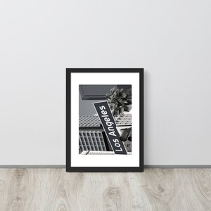 Los Angeles Poster, City Landscape, Black and White Print, Minimal Wall Art, Living Room Art, Earthy Wall Decor, Aesthetic Poster