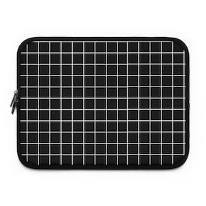 Checkered Grid Personalized Laptop Sleeve, Laptop Sleeve Covers, Macbook Sleeve, 13 inch Laptop Case, Cute Laptop Sleeve, 13&quot; MacBook Case