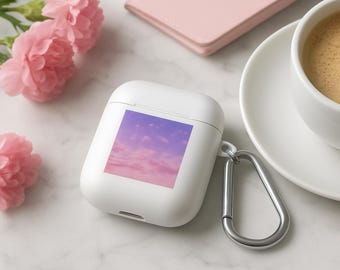Clouds AirPods Case • Personalized Custom AirPods & AirPods Pro Cover • Cute Aesthetic Earbuds Case with Keychain