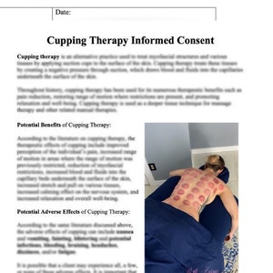 Cupping Therapy Informed Consent Form, Massage Therapy Cupping, Suction Cups, Alternative Medicine, Myofascial Release,