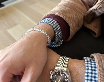 Aurora Glass Crystal Bracelet | One of a Kind Silver-Tone Clasp