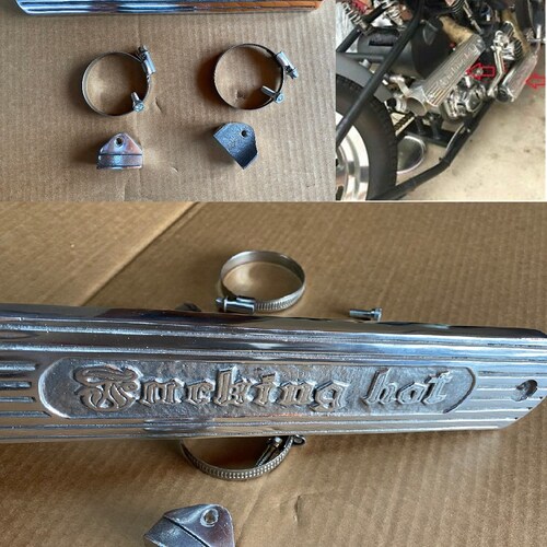 Motorcycle Exhaust Heat Shield Fg Hot Fit Etsy