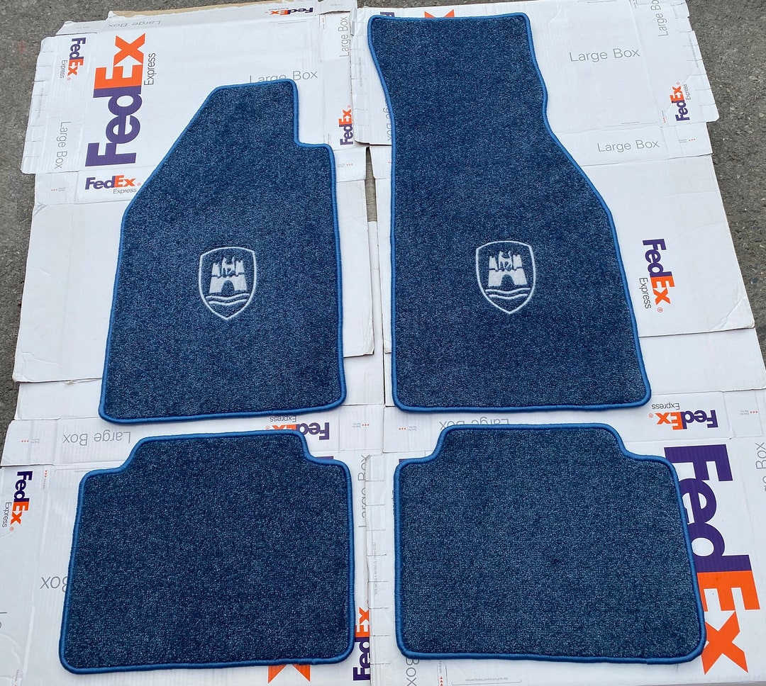 For Old VW Vintage Käfer Beetle Wolfsburg Floor Mats Blue 4pcs Etsy