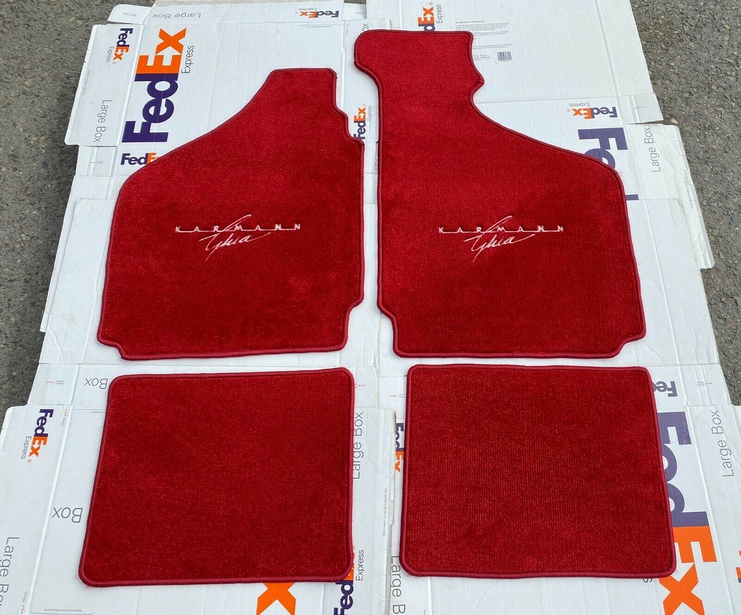 LHD for VW Karmann Ghia Type 14 34 Floor Mats Carpet Dark Red Etsy