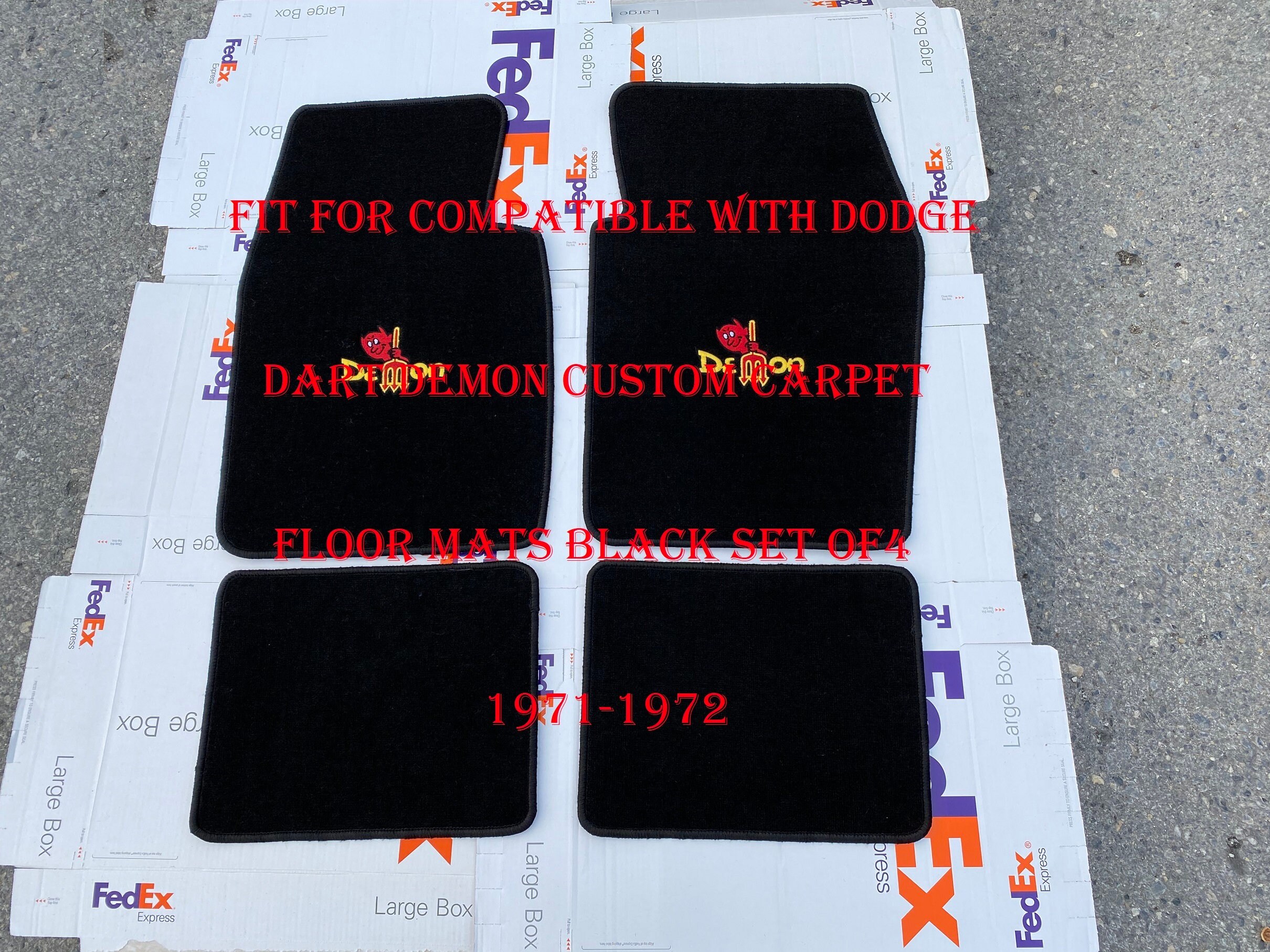 Fit for Dodge Dart Demon Custom Carpet Floor Mats Black image