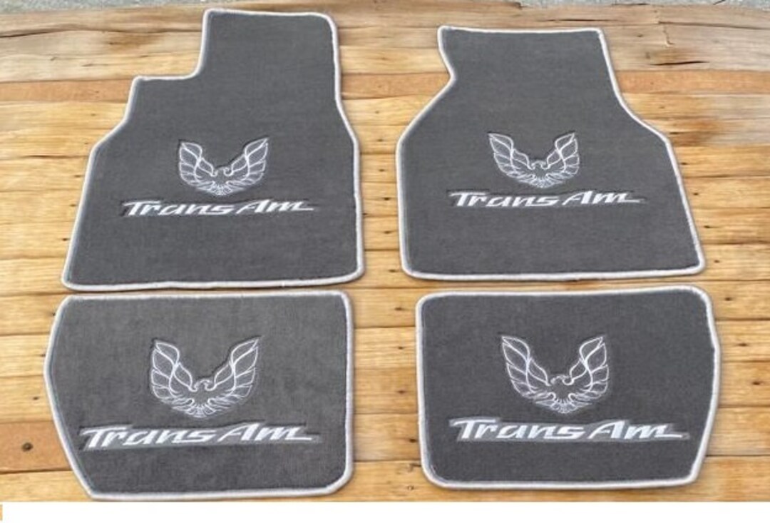 For Pontiac Firebird Trans Am Floor Mats Carpet Gray / Silver Etsy