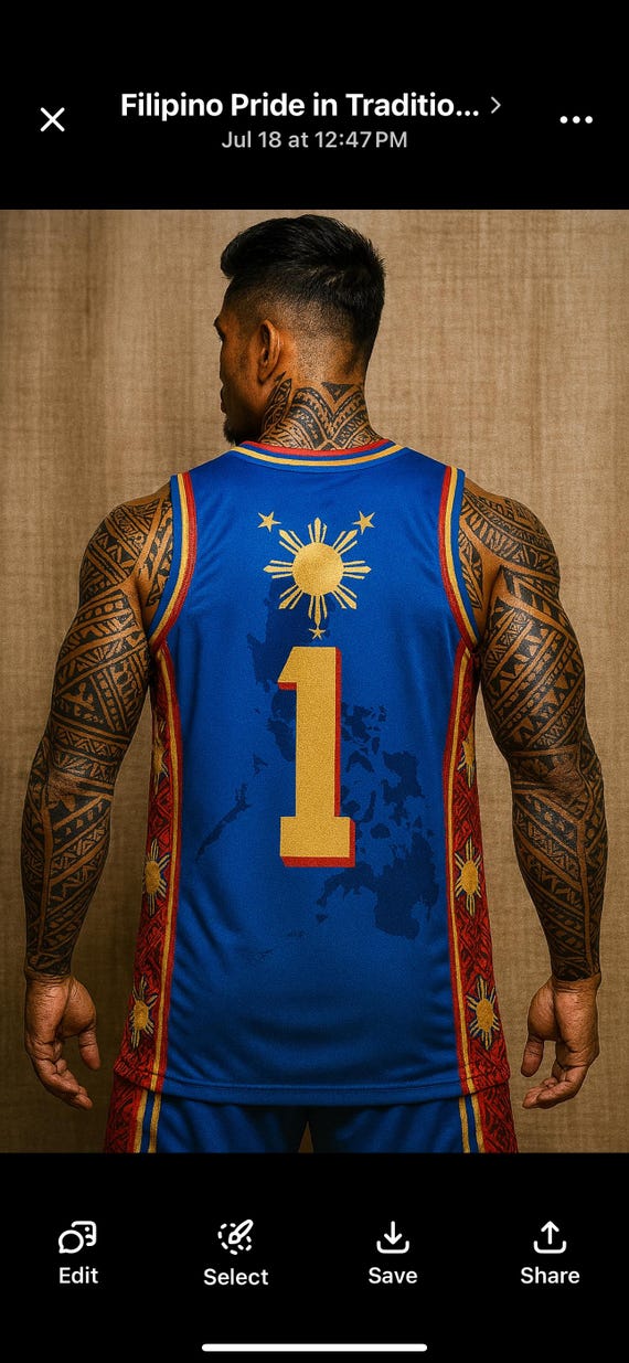 Philippines Filipino 3 Stars and Sun Basketball Jersey - Etsy