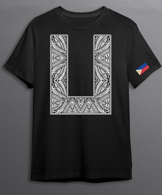Philippines Filipino Barong Tribal Flag Tee Shirt Black