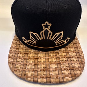 Filipinas Filipino Tribal Banig Brim tejido 3 estrellas y sol personalizado Pinoy Pinay Muy limitado