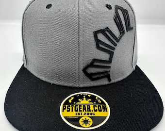 Filipino Philippines Flag leather Balisong Pinoy Pinay 3 stars and sun Snapback Hat Gray New