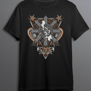 Philippines Filipino Pinoy Pinay Tribal 7107 3 stars and sun Tee Shirts
