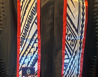 Guam Chamorro Chamorrita Chamoru Graduation Tribal 2024 Stole MADE IN USA