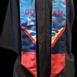 Guam Chamorro Chamorrita Chamoru Graduation Stole MADE IN USA