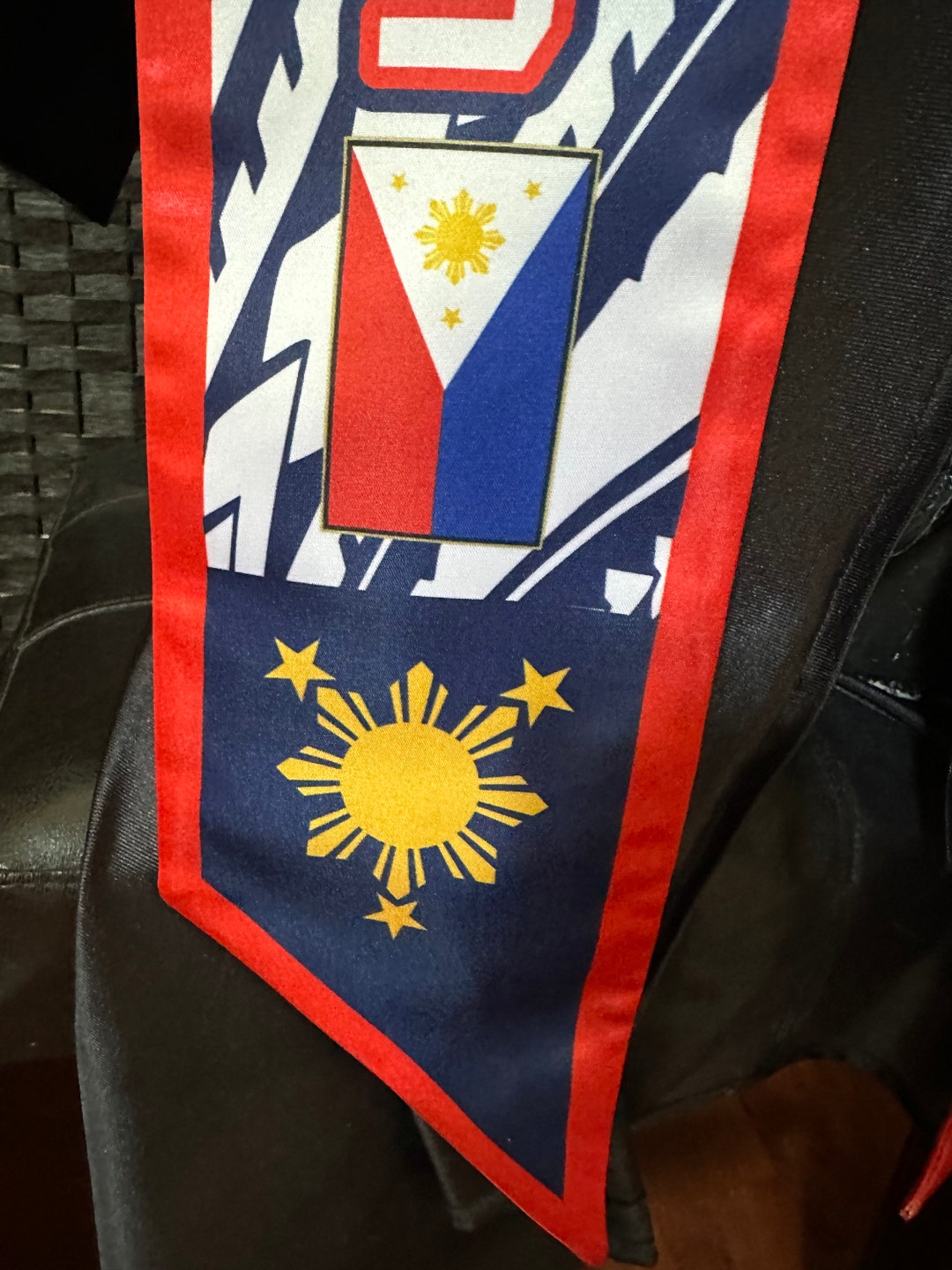 Philippines Filipino Islands 3 Stars and Sun Tribal Graduation Stole ...