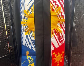 Philippines Filipino 3 Stars and Sun Graduation Stole Tribal 2026 MADE IN USA