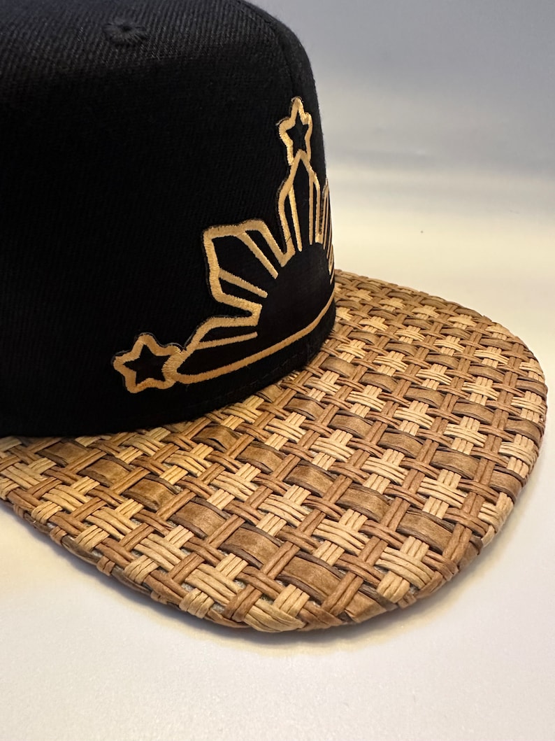 Philippines Filipino Tribal Banig Brim Weave 3 Stars and Sun Custom
