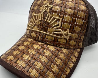 Philippinen Philippiner Tribal Banig Krempe gewebt 3 Sterne und Sonne Brauch Pinoy Pinay Sehr Limitiert