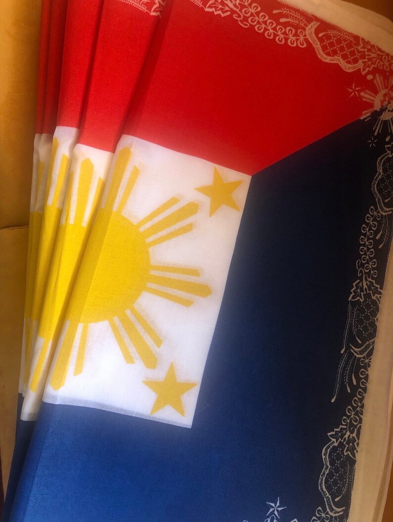 Philippines Filipino Flag Traditional Banig Bandana 22 X 22 Etsy