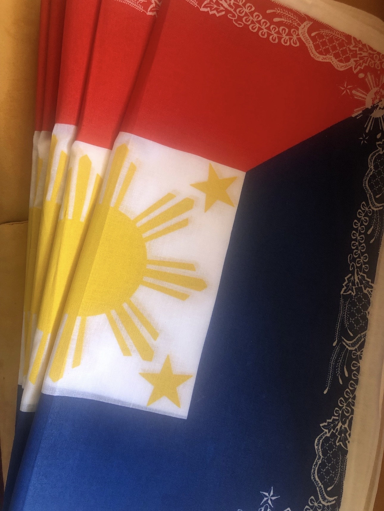 Philippines Filipino Flag Traditional Banig Bandana 22 X 22 Etsy