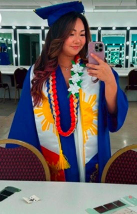 Philippines Filipino Sash 3 Stars and Sun Graduation Stole MADE IN USA