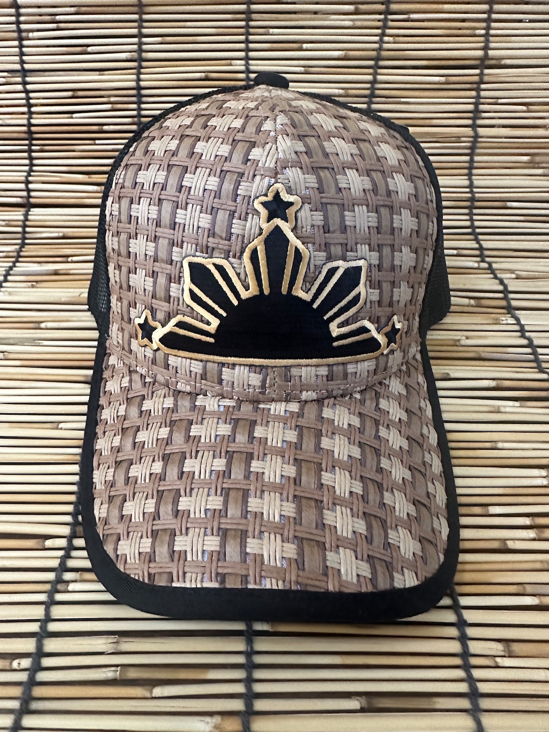 Philippines Filipino Banig Brown Sun 3 Stars and Sun Mesh Etsy