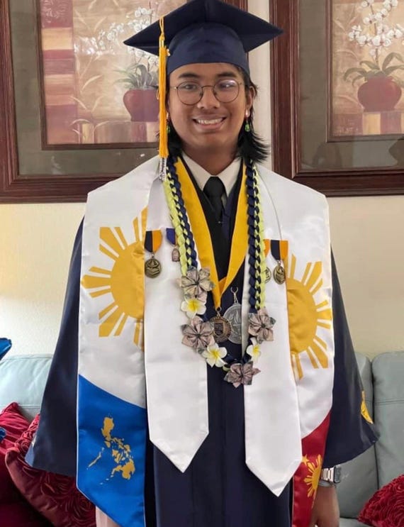 Philippines Filipino 3 Stars and Sun Graduation Stole MADE IN USA - Etsy  Israel