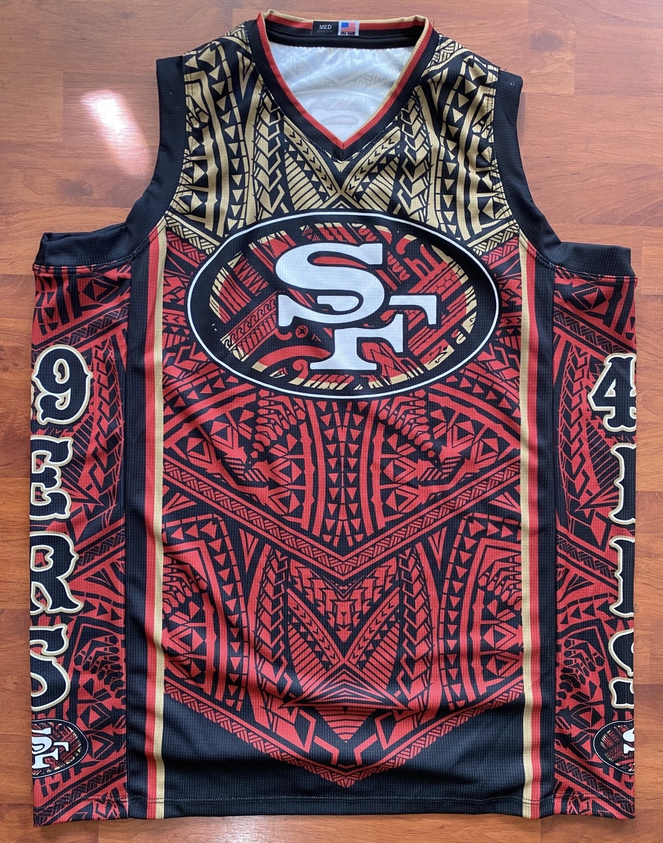 Philippines SF San Francisco Filipino Tribal Traditional 3 Stars and Sun Basketball Jersey