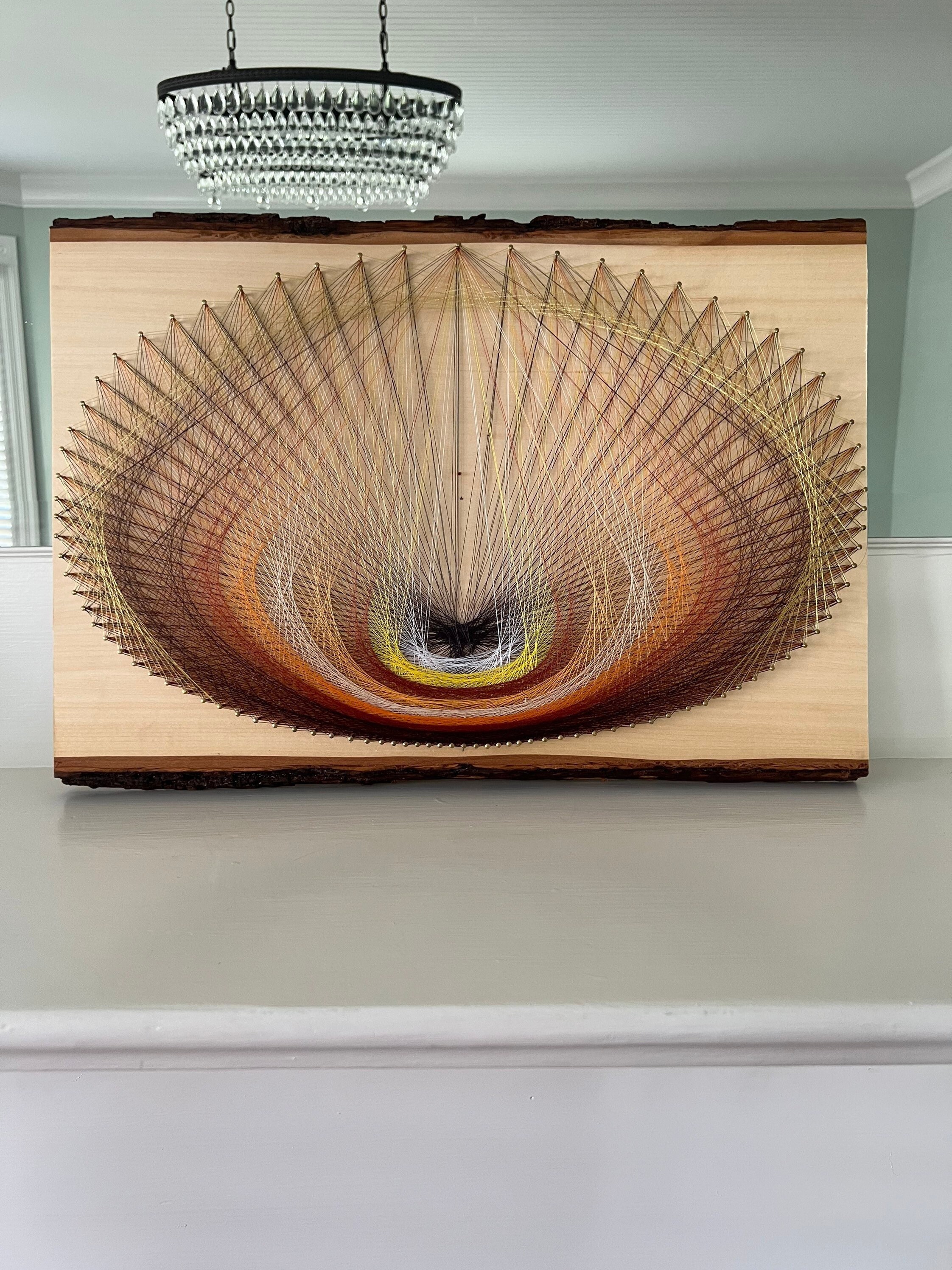 Abstract Ombre Art Desk Aesthetic Decor Zen String Art - Etsy
