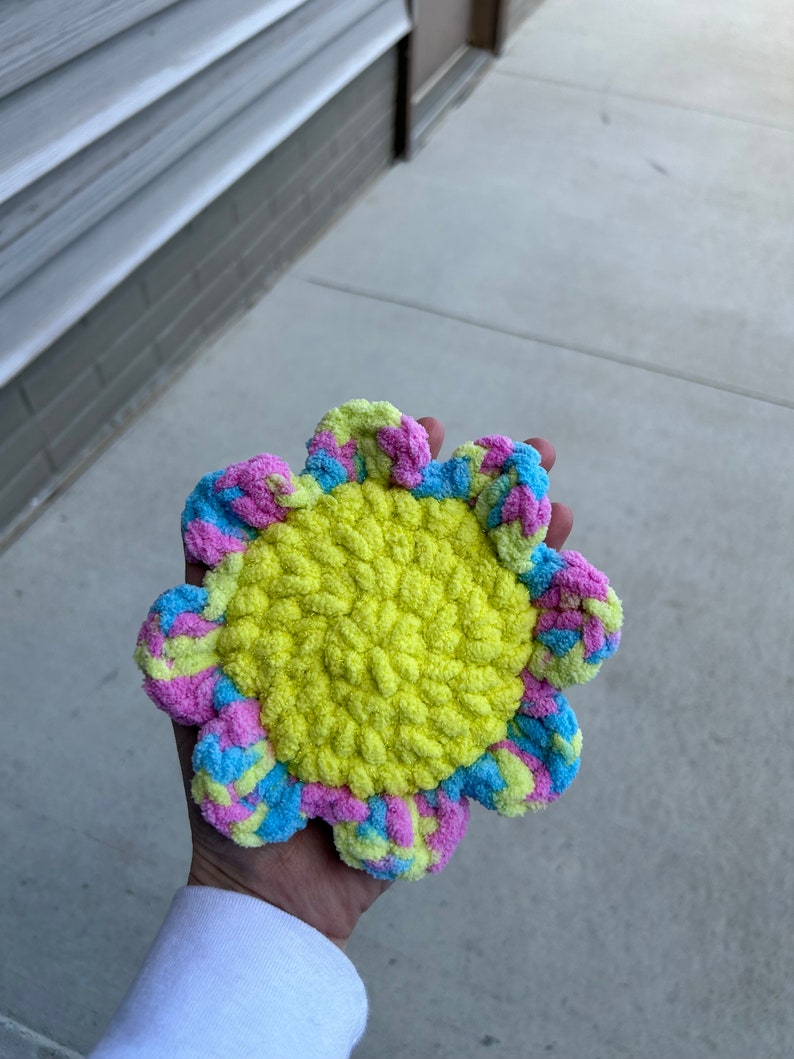 Boo Boo Buddy Ice Pack for Kids Pain Reliever for Children Crochet Flower Handmade READY TO SHIP Lime Green